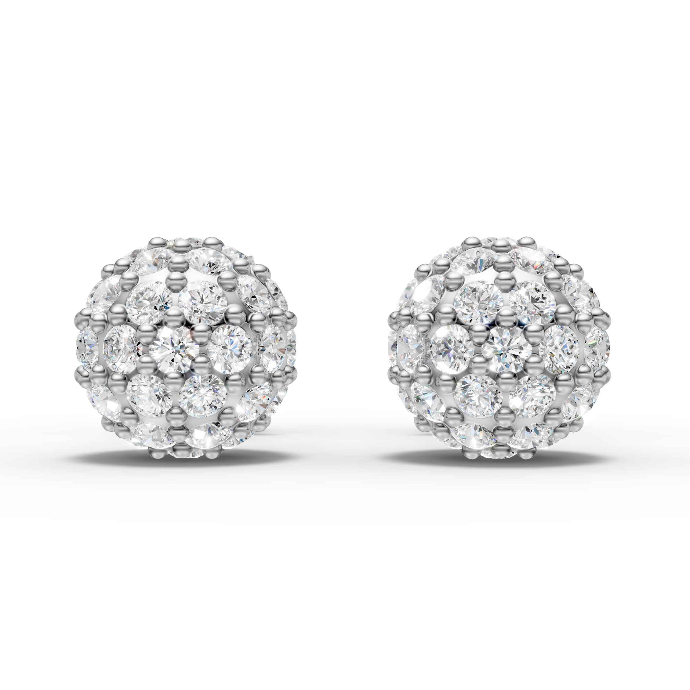 Round Cluster Ball Earring (1 Pair)