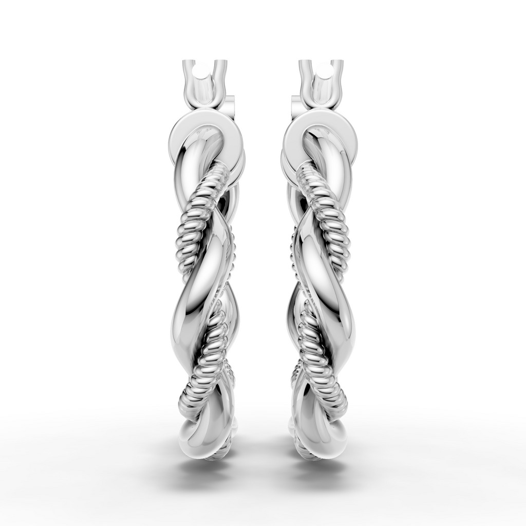 Twisted Rope Hoop Earrings (1 Pair)