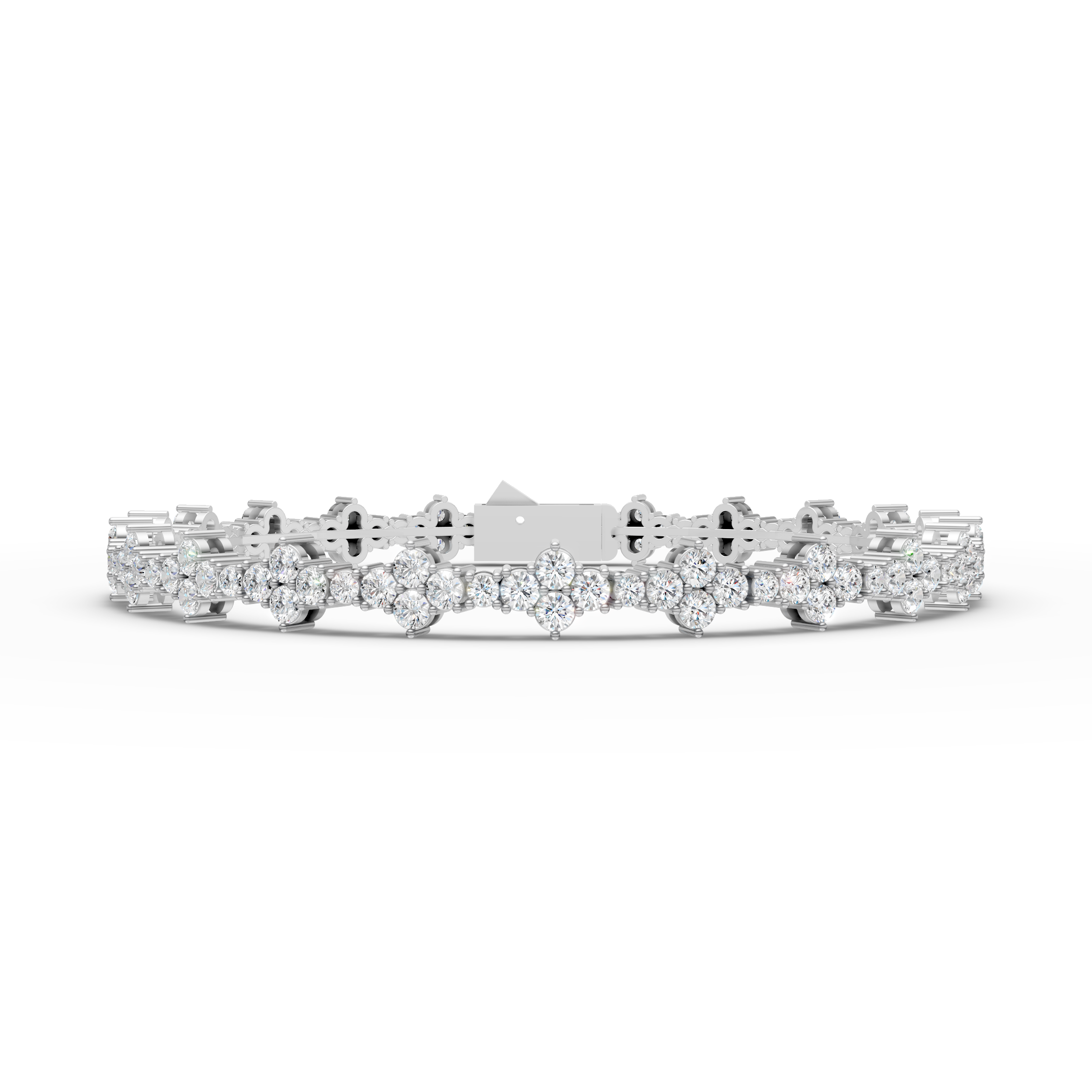 Floral Sparkle Tennis Bracelet