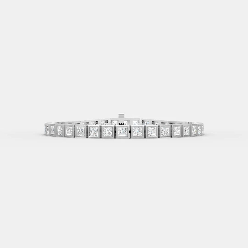 0.25 CT Princess Shaped Tennis Bracelet