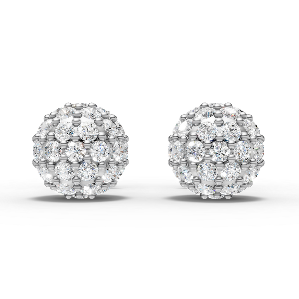 Round Cluster Ball Earring (1 Pair)