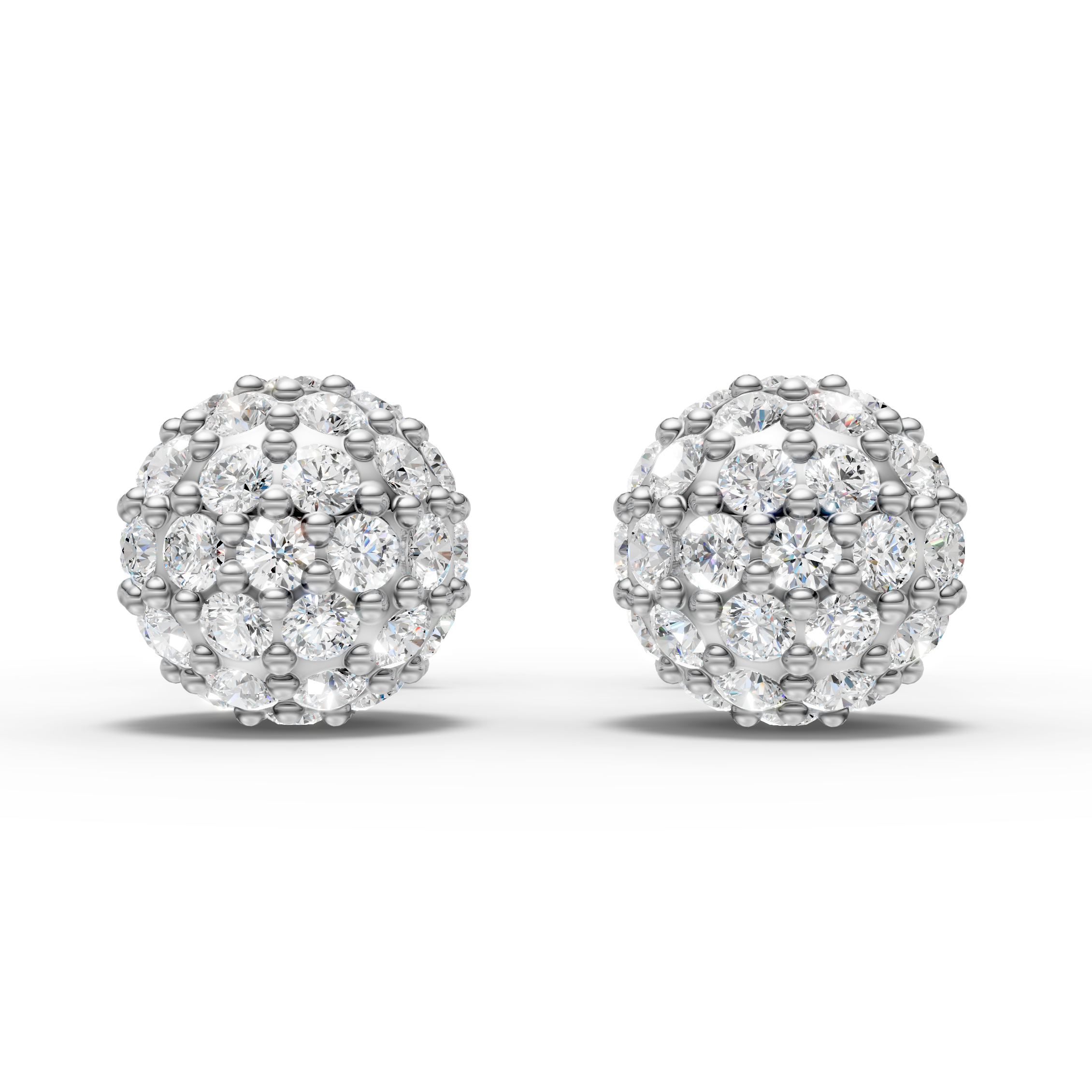 Round Cluster Ball Earring (1 Pair)