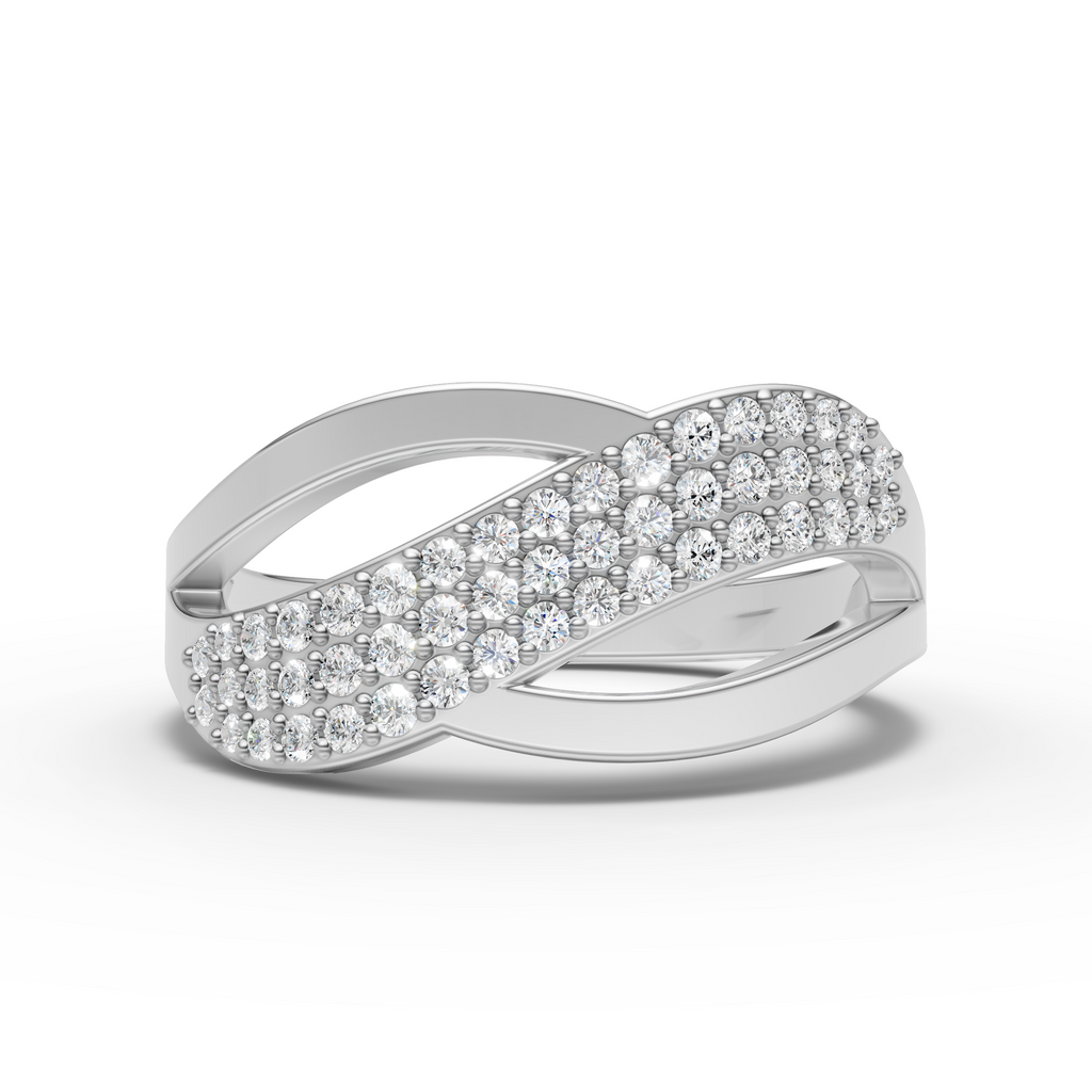 Crossover Diamond Ring