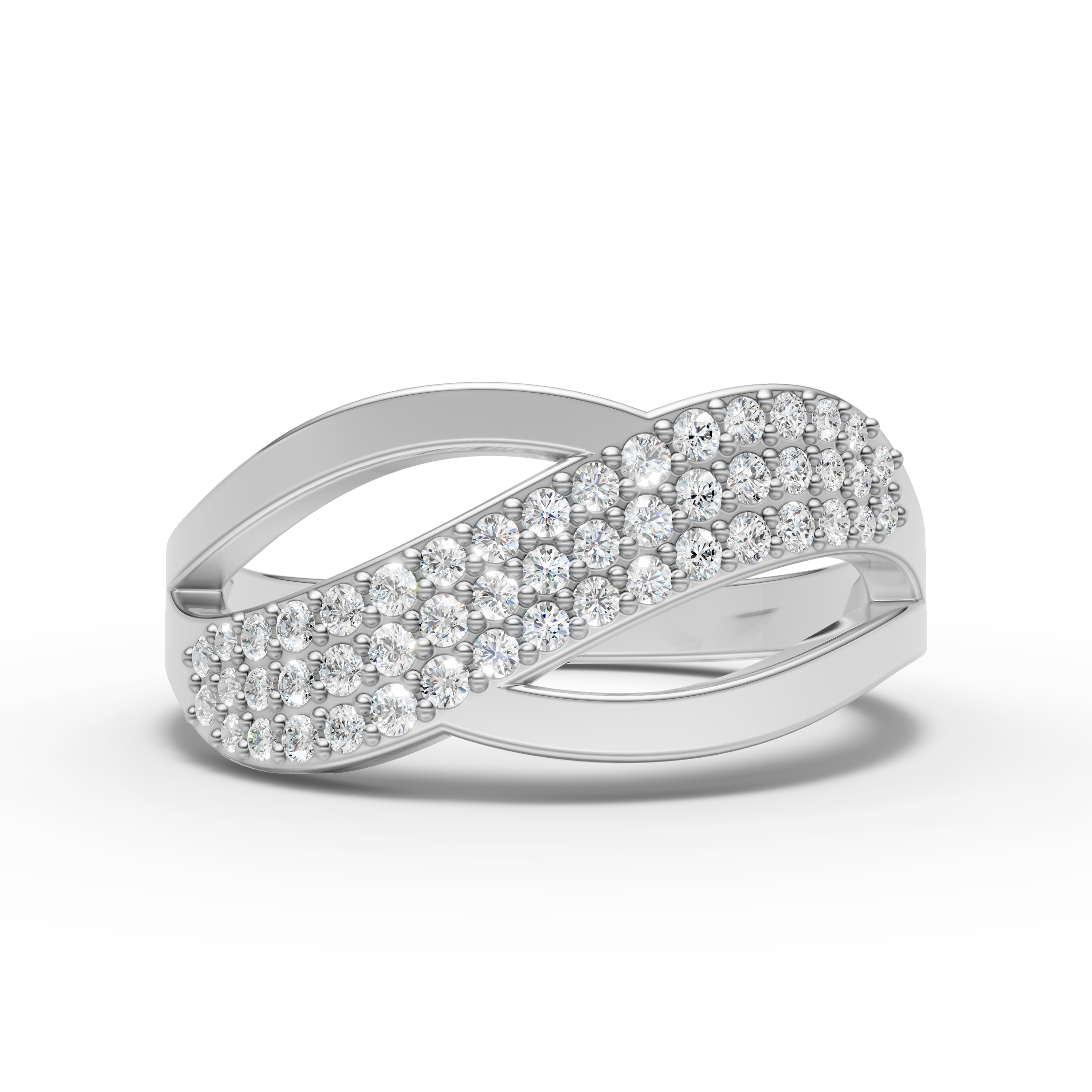 Crossover Diamond Ring
