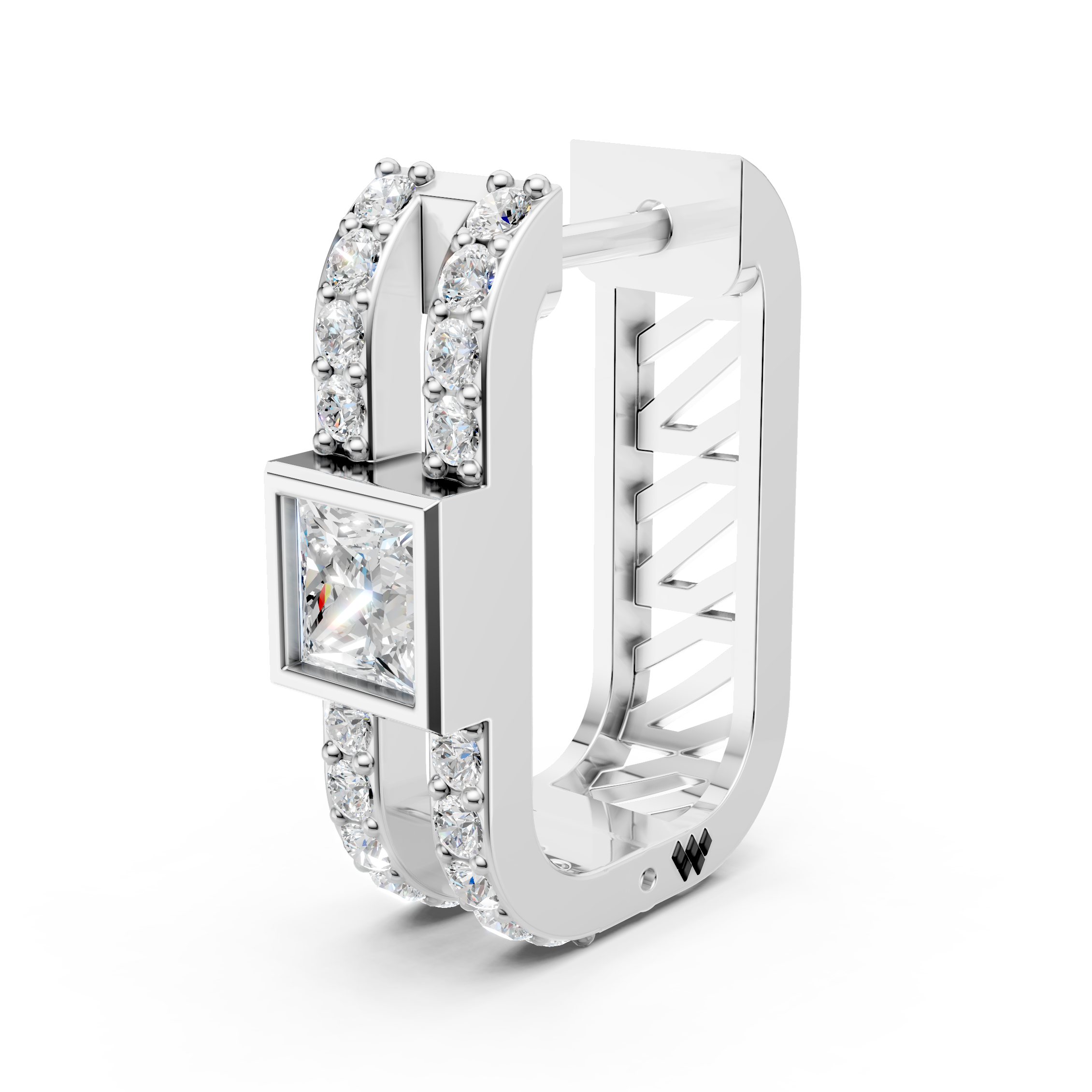 Princess Cut Bali Earring (1 PC)