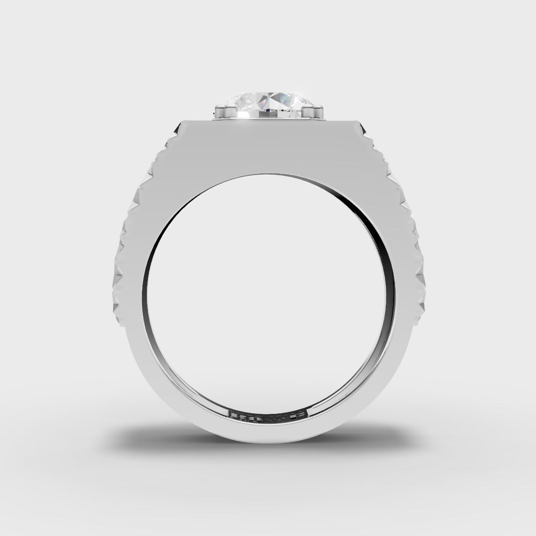 925 Sterling Silver Portuguese Moissanite Diamond Ring