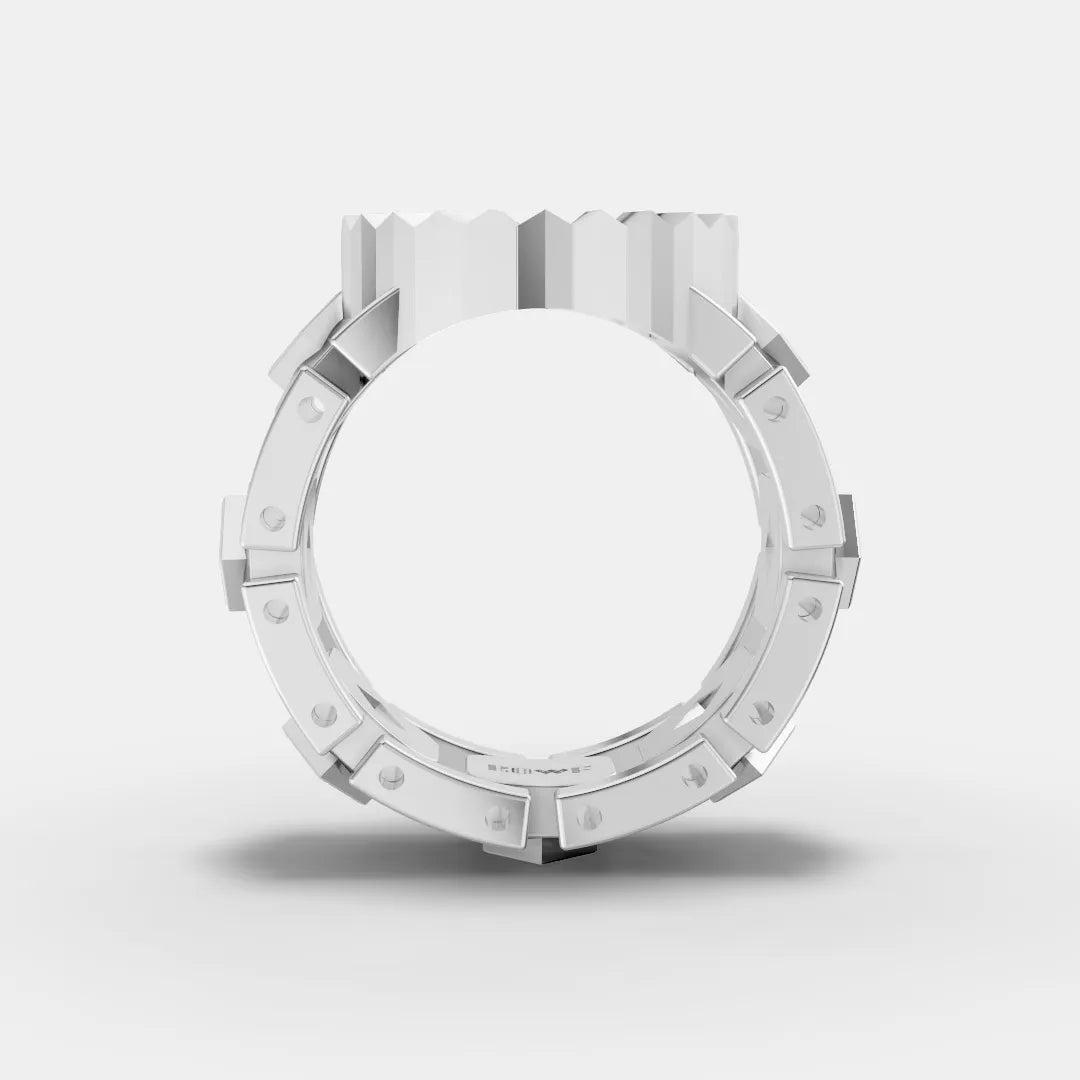 Modern Flex-Fit Silver Ring