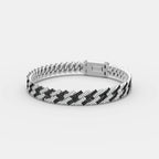 10MM Iced Black & White Cuban Bracelet