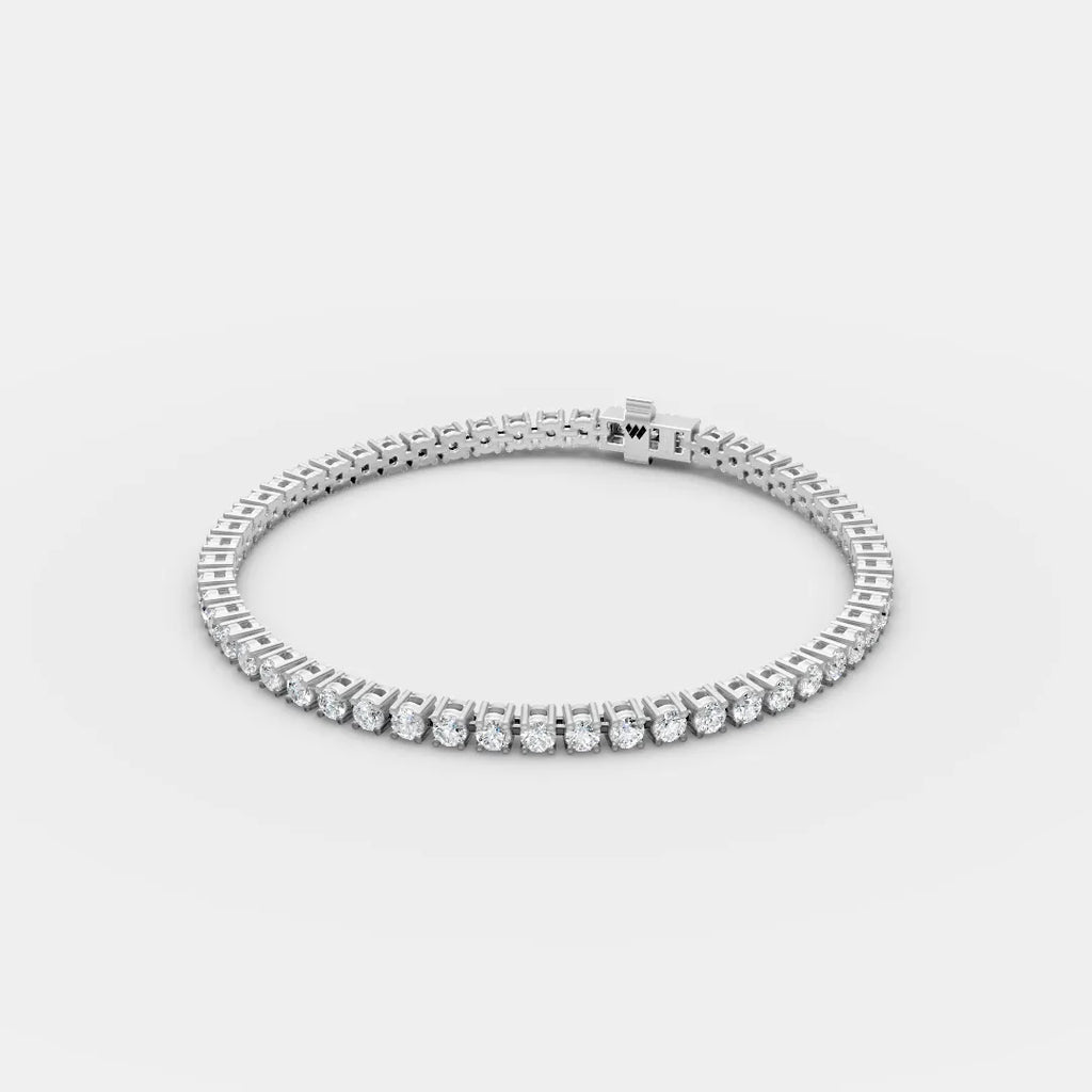 3 MM Round Shaped Tennis Bracelet
