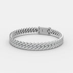 10MM Iced Full White Cuban Bracelet