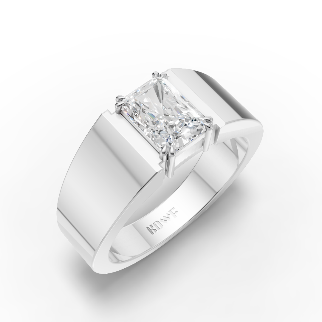 925 Sterling Silver Moissanite Radiant Power Diamond Ring