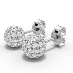 Round Cluster Ball Earring (1 Pair)