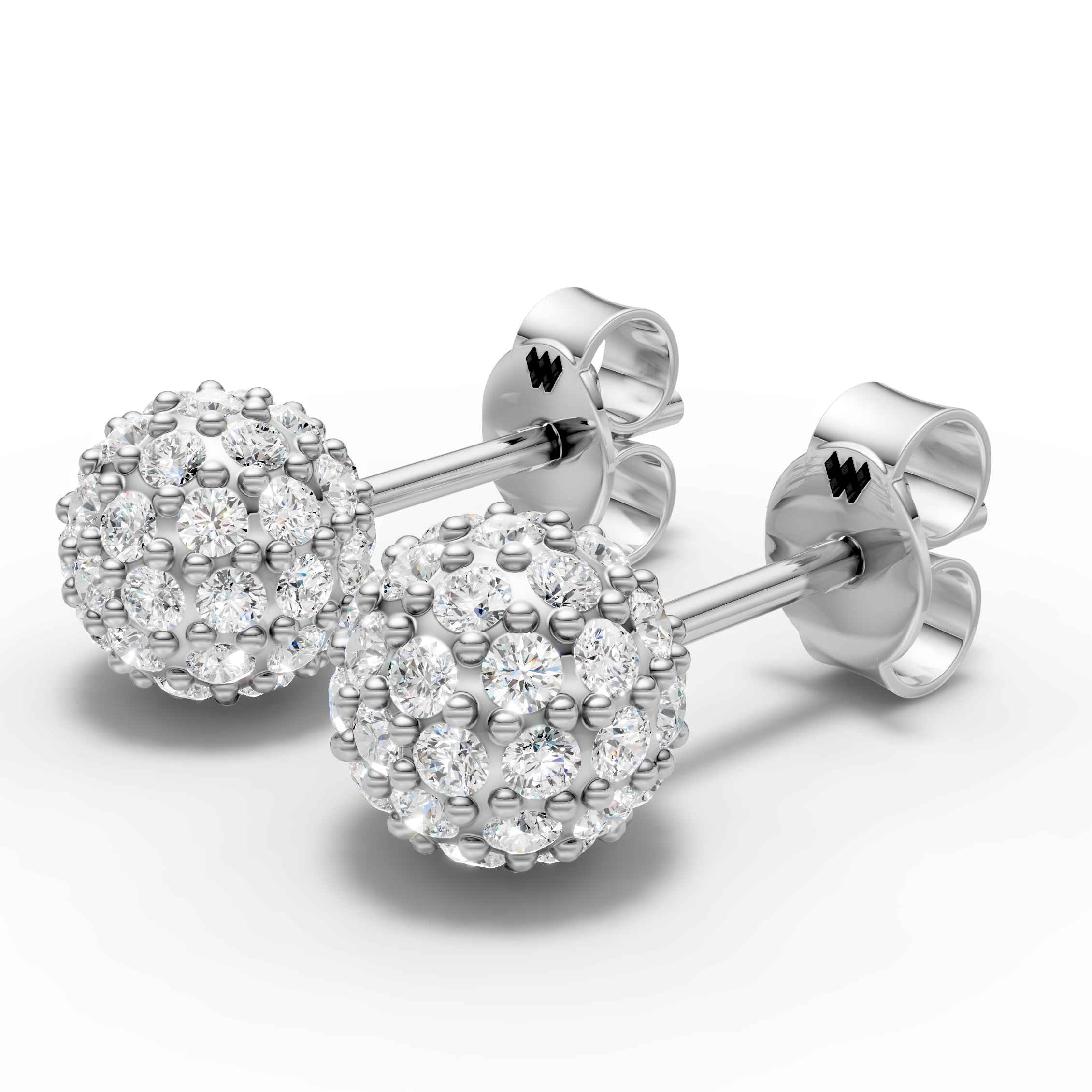 Round Cluster Ball Earring (1 Pair)