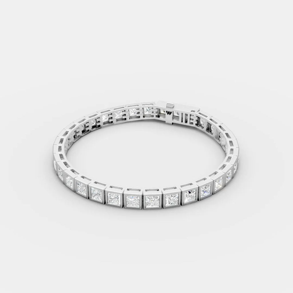 0.50 CT Princess Shaped Tennis Bracelet
