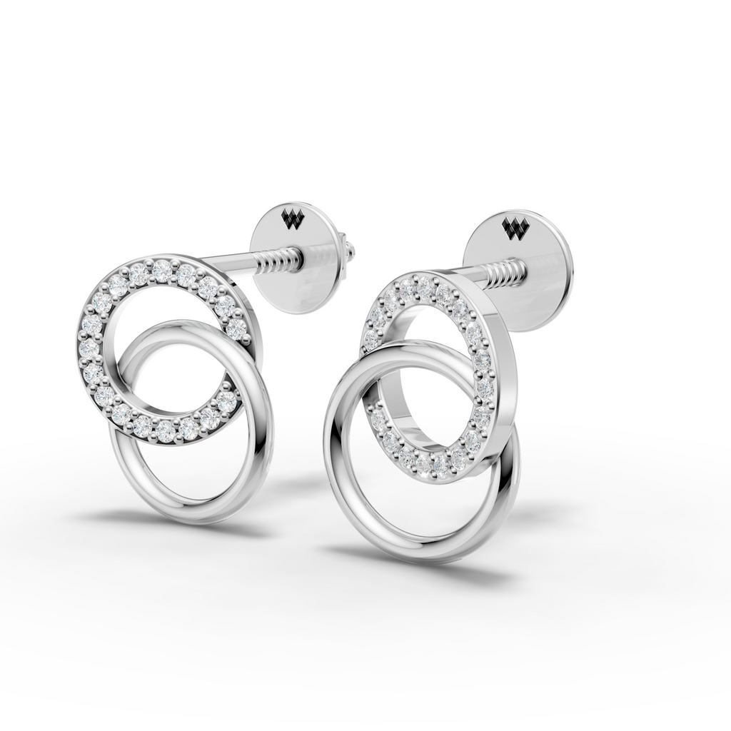 Interlocking Circle Drop Earrings (1 Pair)