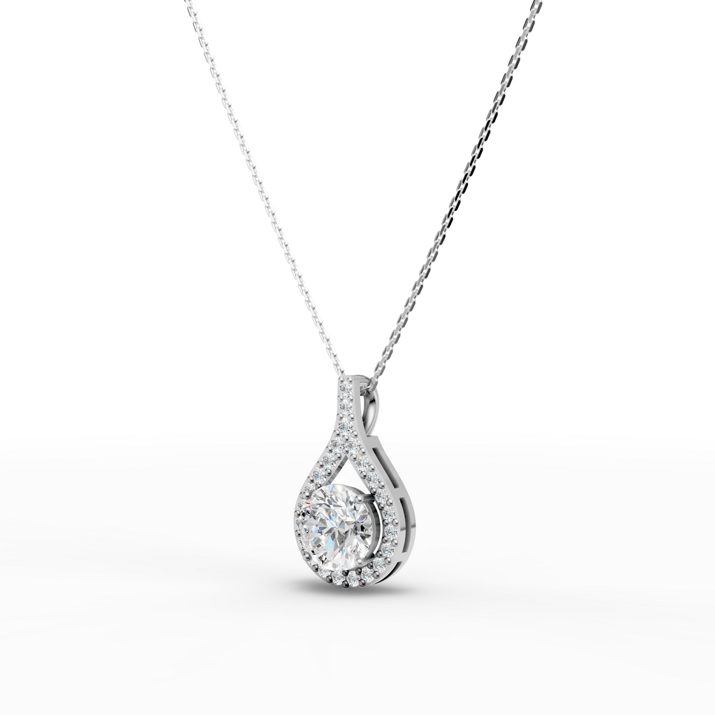 Solitaire Drop Spark Pendant