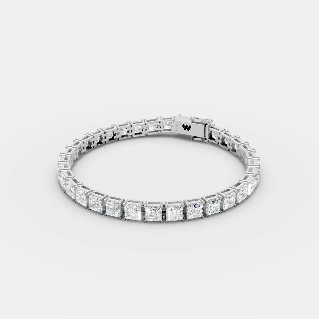 5 MM Princess Cut Tennis Bracelet (Unisex)