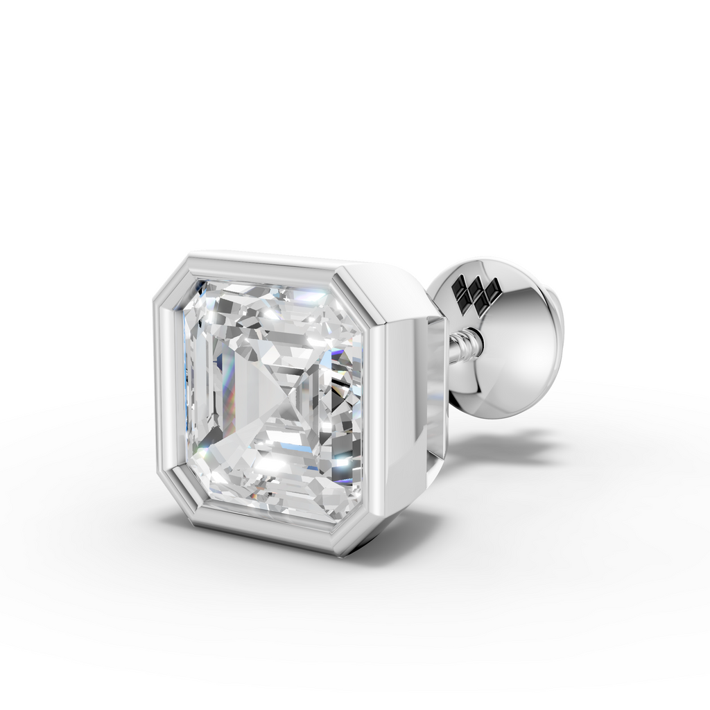 Ascher Shaped Bezel Setting Earring ( 1 PC)