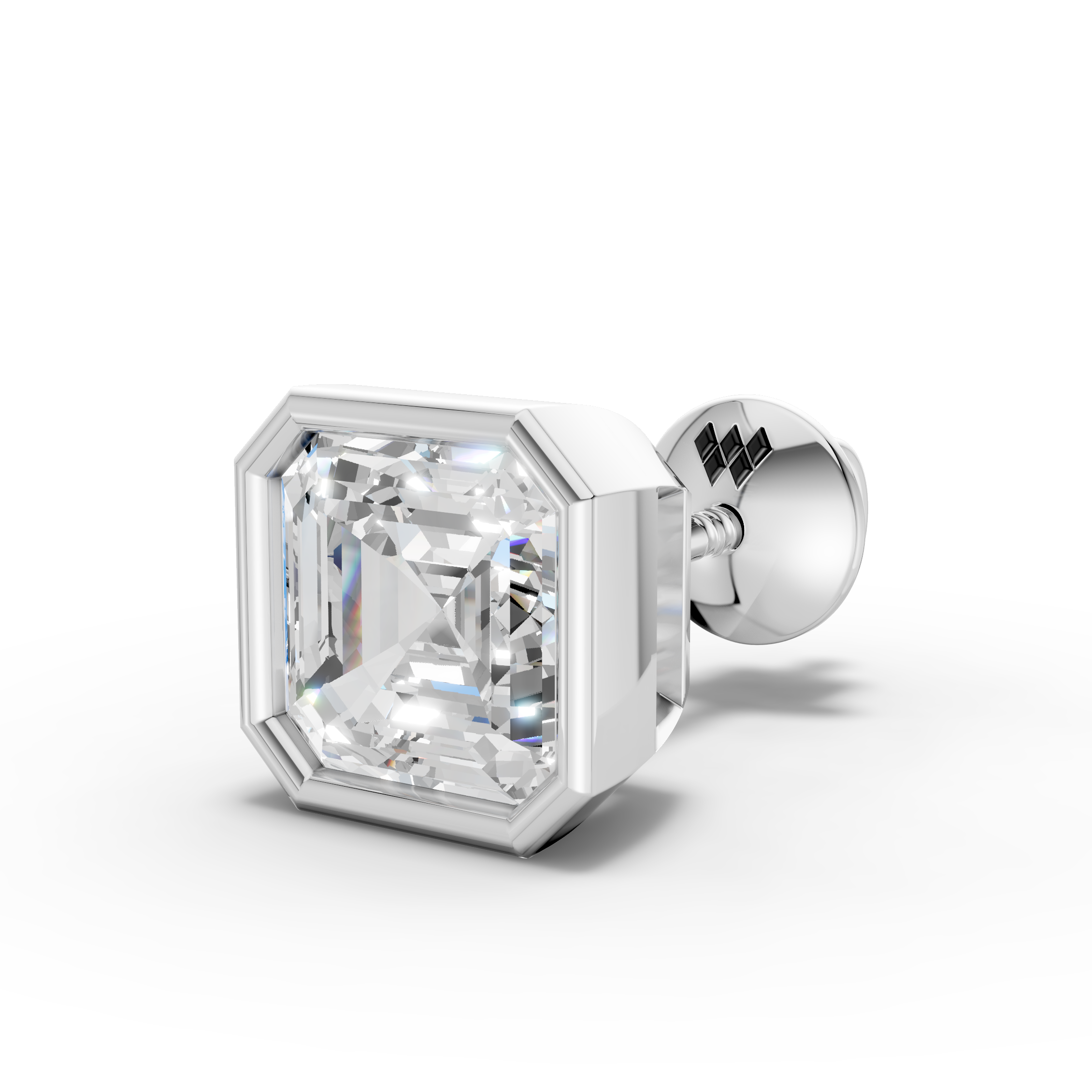 Ascher Shaped Bezel Setting Earring ( 1 PC)