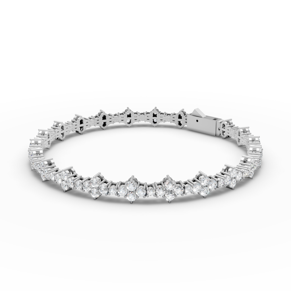 Floral Sparkle Tennis Bracelet