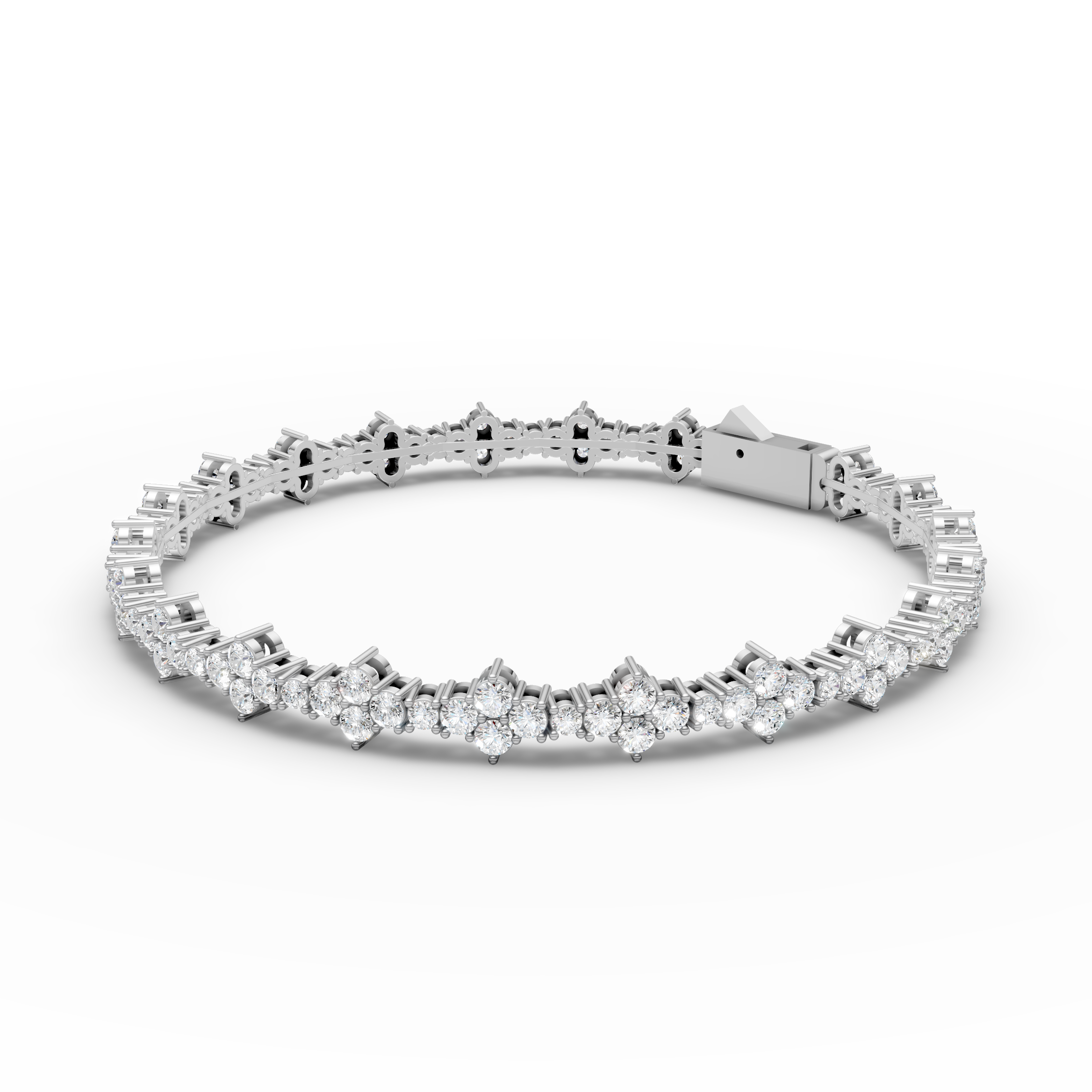 Floral Sparkle Tennis Bracelet