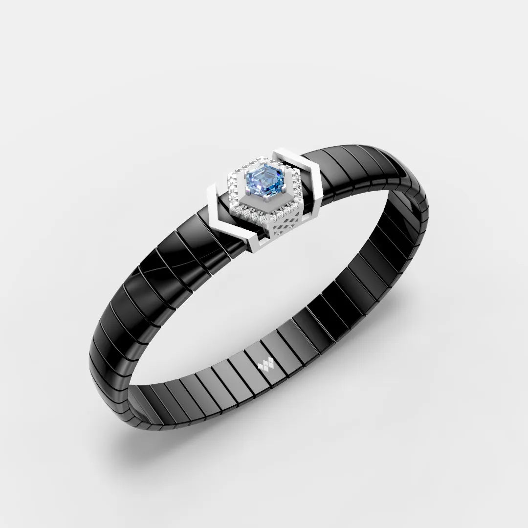 Hexagon Bracelet – Elegant Modern Sparkle