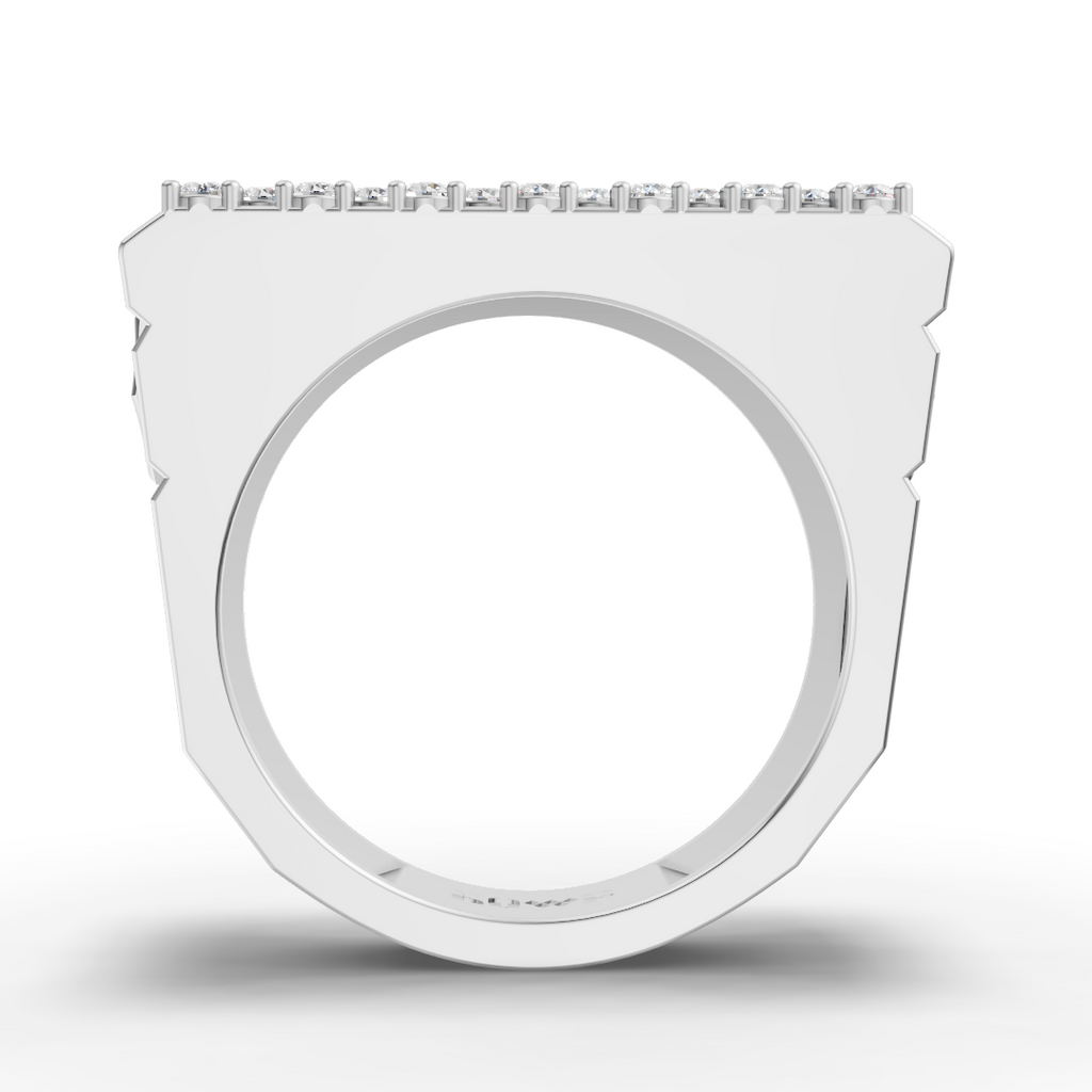 Square Cluster Moissanite Ring