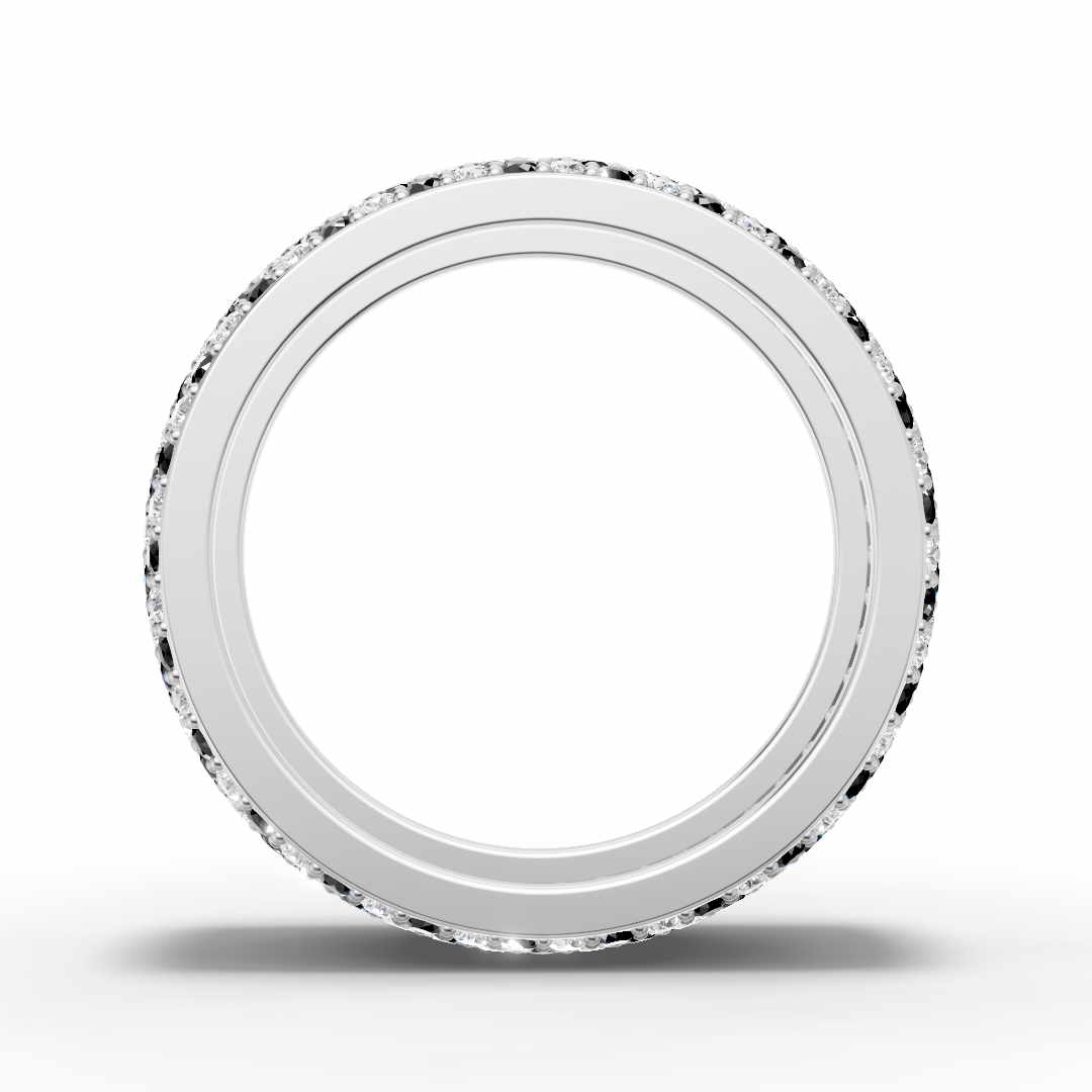 7-Line Black & White Montubhai’s Ring