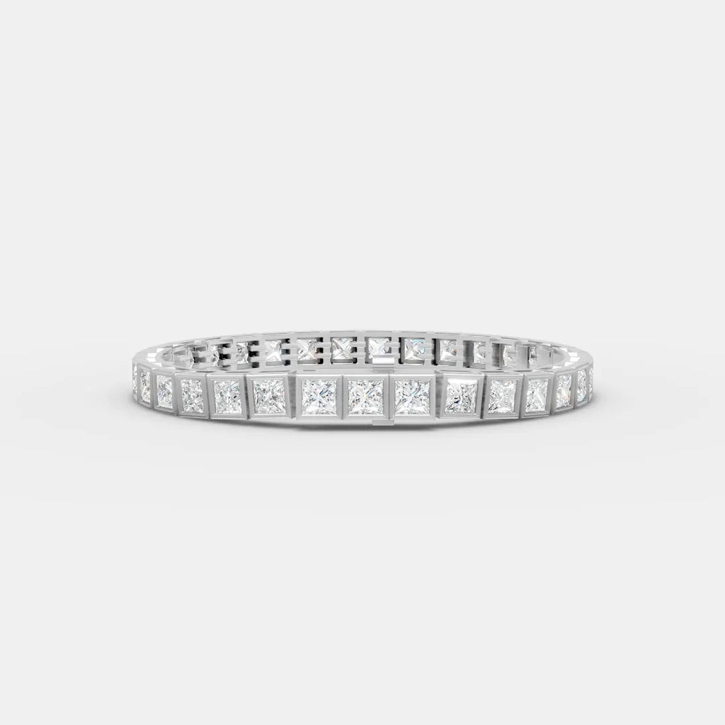 0.50 CT Princess Shaped Tennis Bracelet