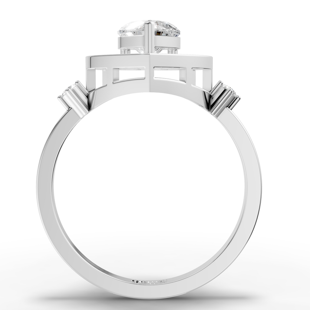 Heart Solitaire Ring