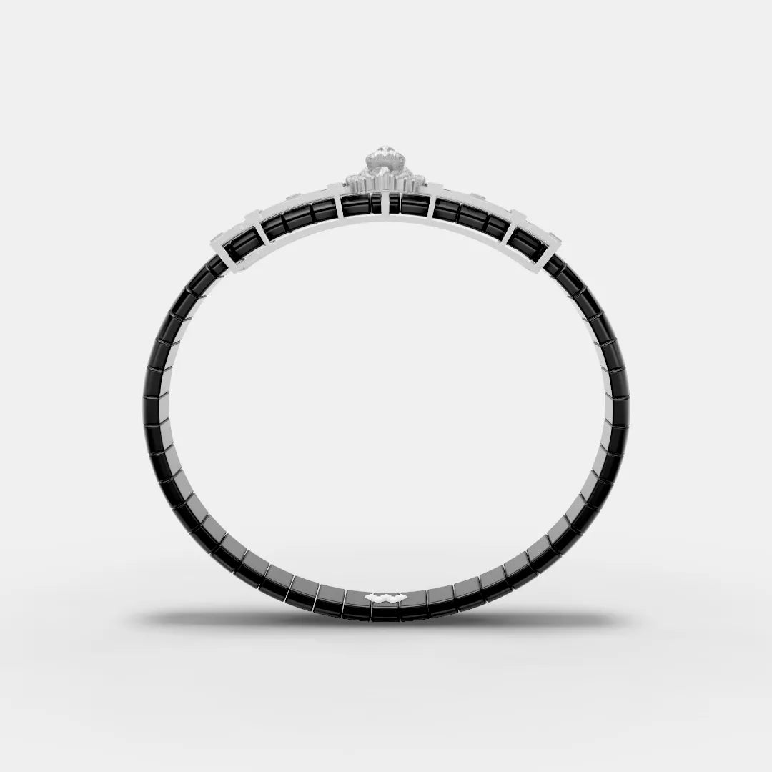 Lion Head Crown Zigzag Bracelet