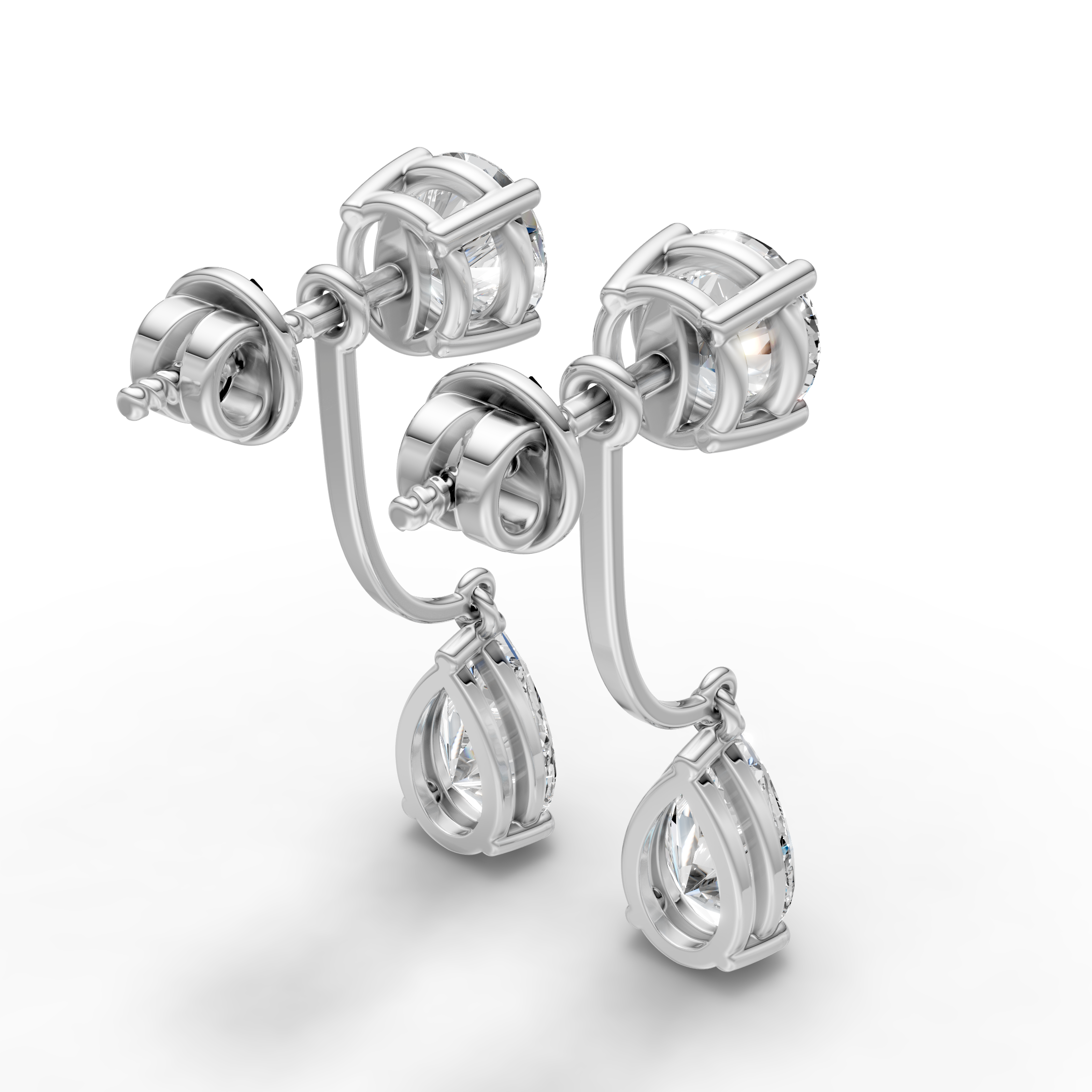 Round & Pear Drop Earring (1 Pair)
