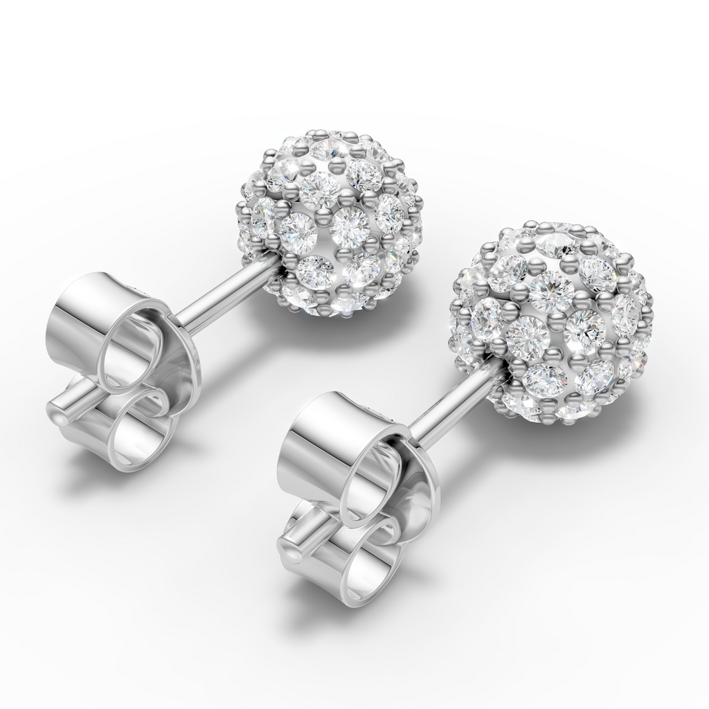 Round Cluster Ball Earring (1 Pair)