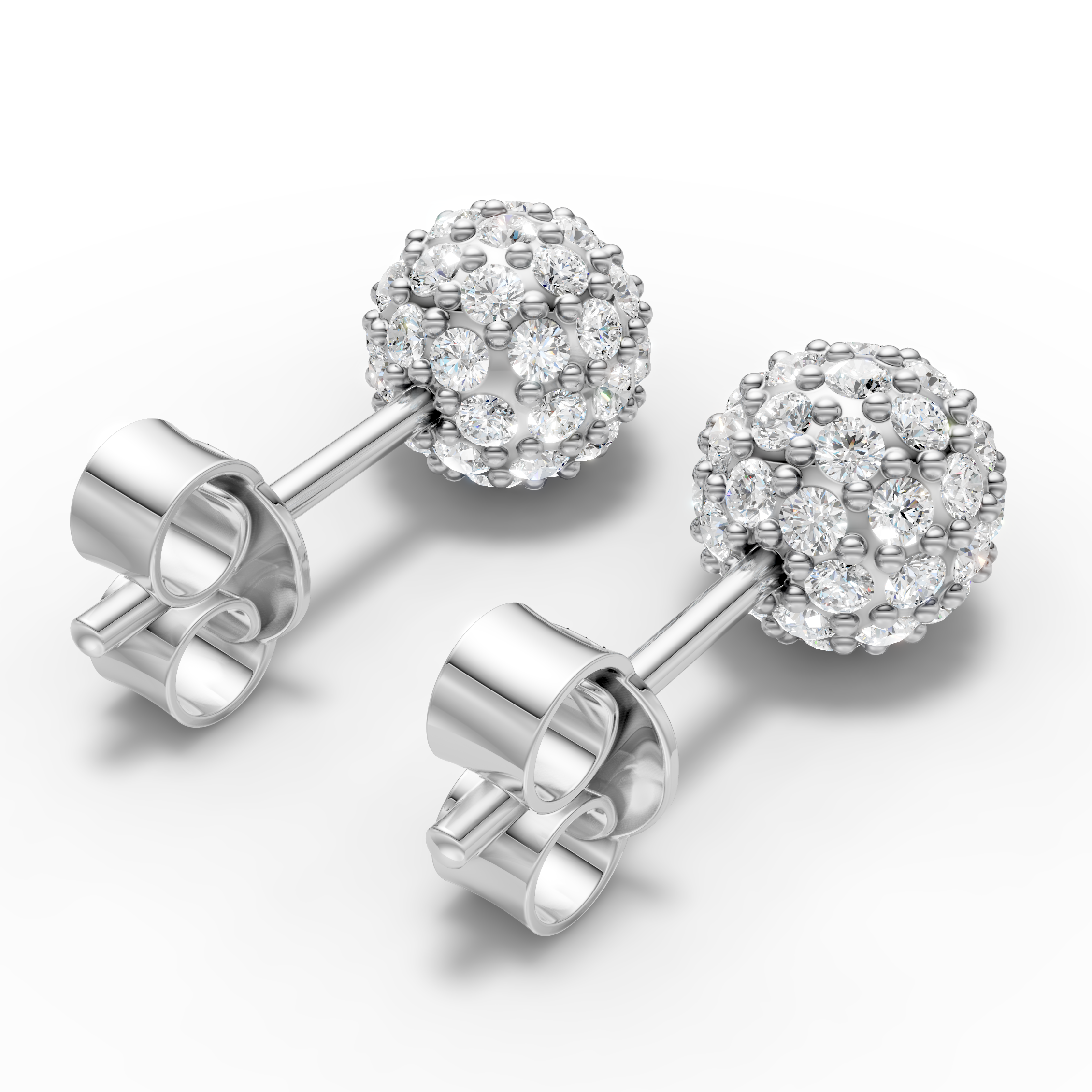 Round Cluster Ball Earring (1 Pair)