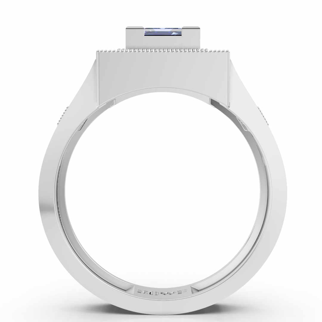 Men's Royal CZ Blue Sapphire Ring