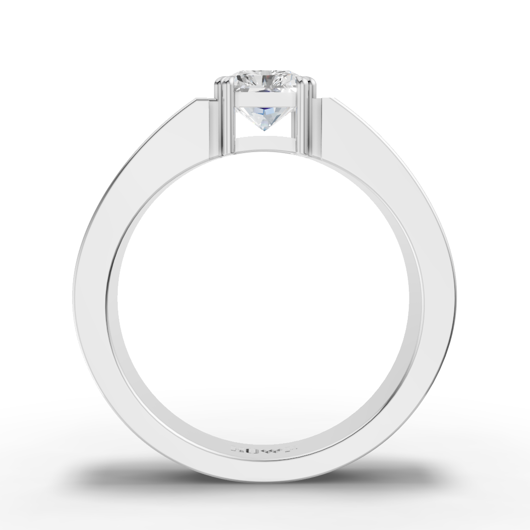 925 Sterling Silver Moissanite Radiant Power Diamond Ring
