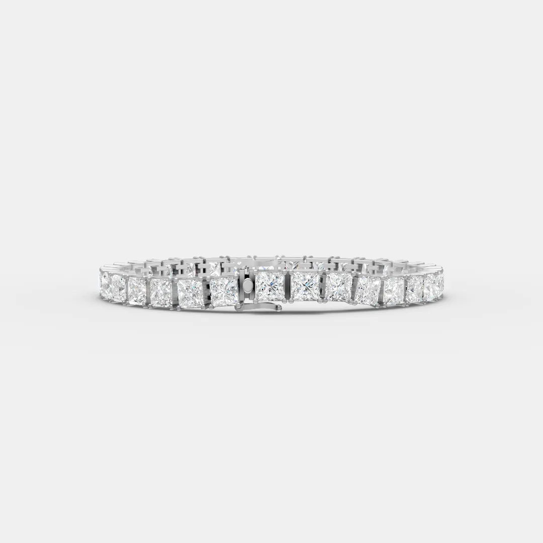 5 MM Princess Cut Tennis Bracelet (Unisex)