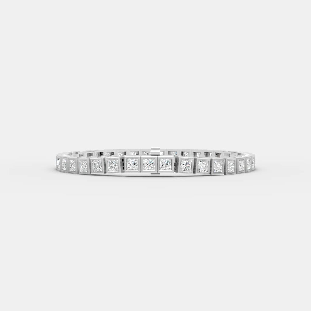 0.25 CT Princess Shaped Tennis Bracelet