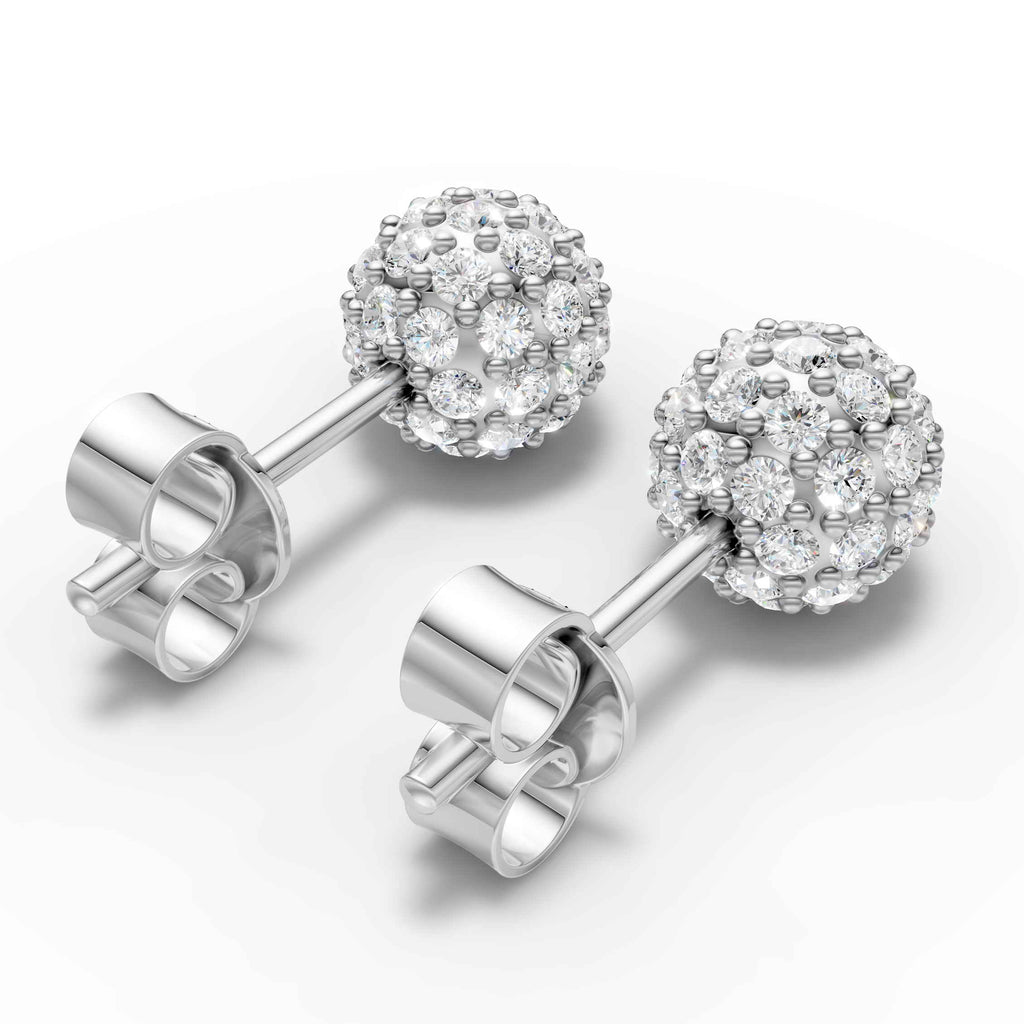 Round Cluster Ball Earring (1 Pair)