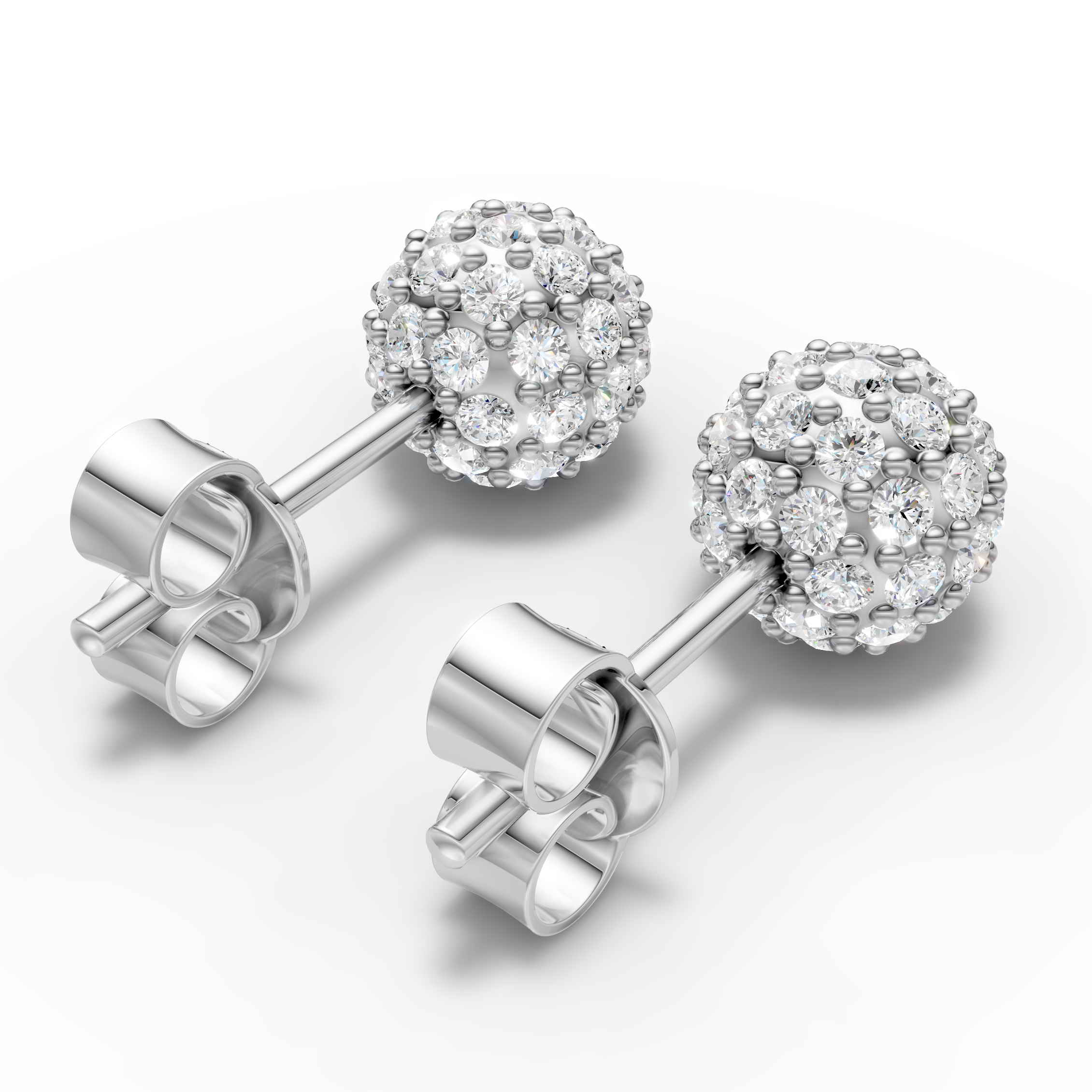 Round Cluster Ball Earring (1 Pair)