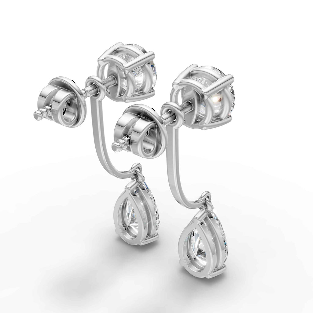 Round & Pear Drop Earring (1 Pair)