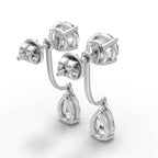 Round & Pear Drop Earring (1 Pair)