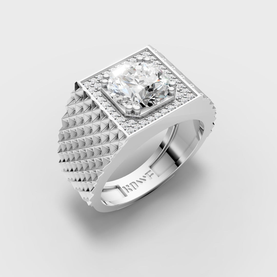 925 Sterling Silver Portuguese Moissanite Diamond Ring