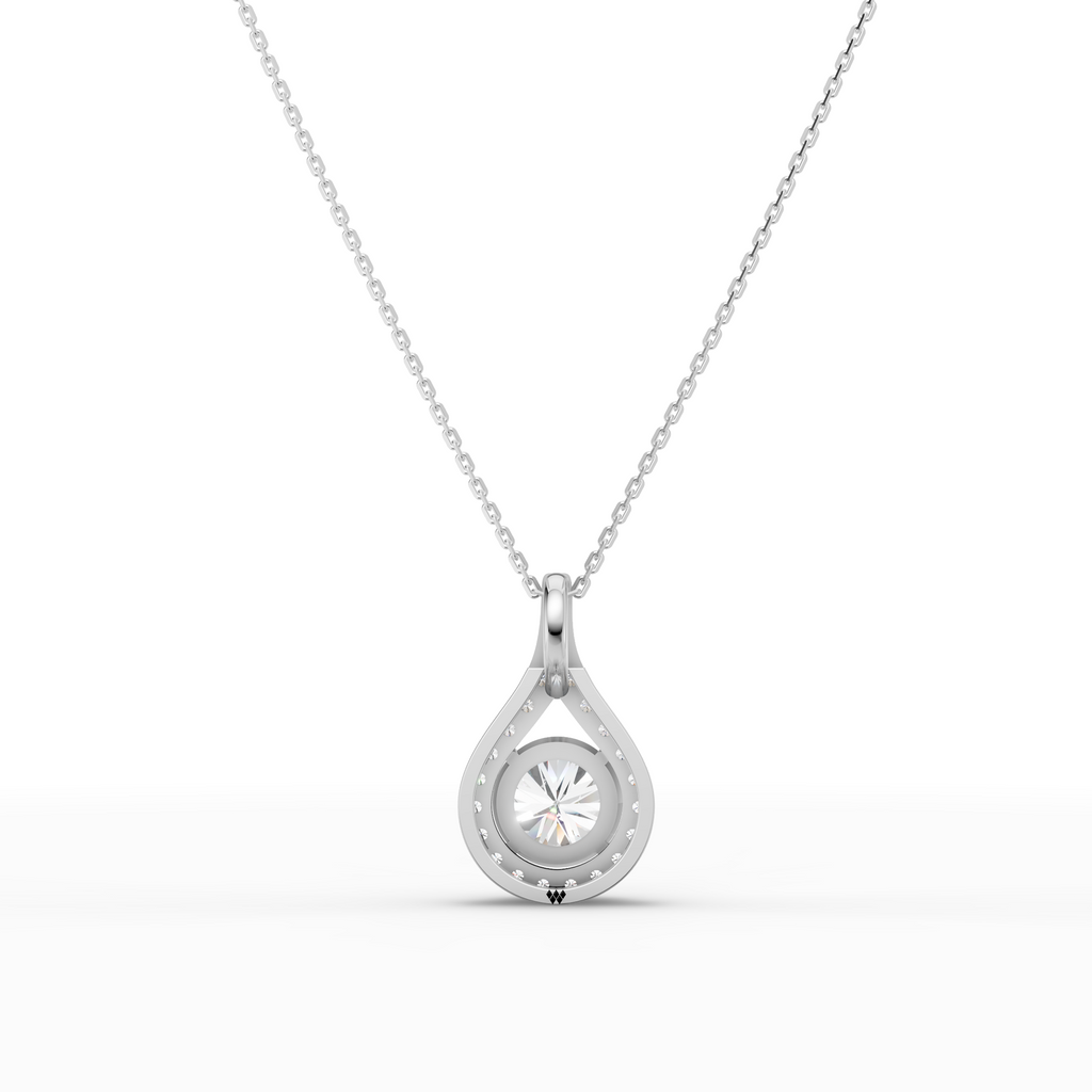Solitaire Drop Spark Pendant