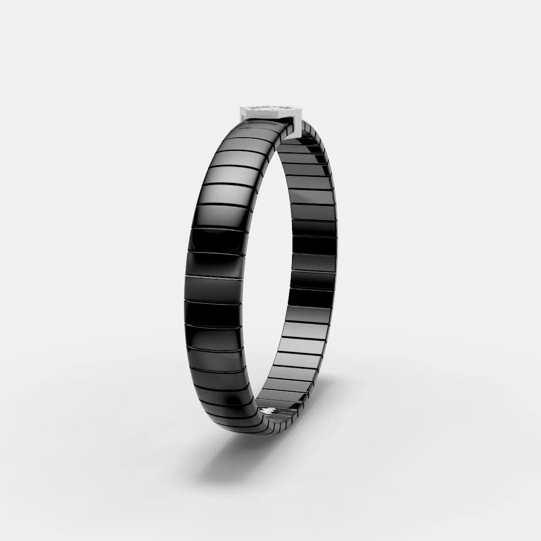 Hexagon OM Bracelet – Spiritual Sparkle with Modern Elegance