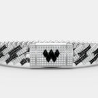 10MM Iced Black & White Cuban Bracelet