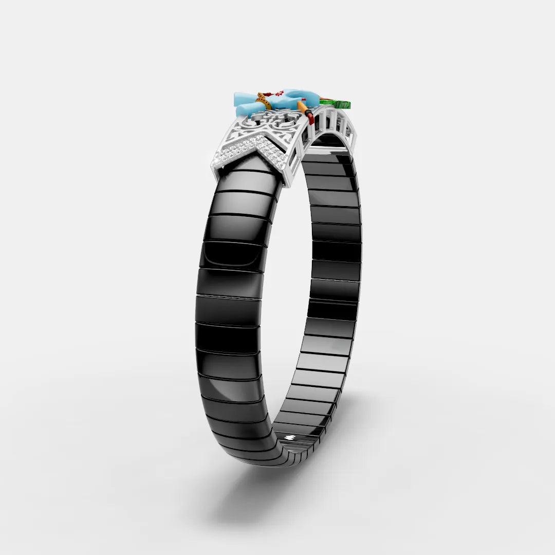 925 Sterling Silver Krishna Flute Bracelet