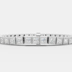 0.25 CT Princess Shaped Tennis Bracelet