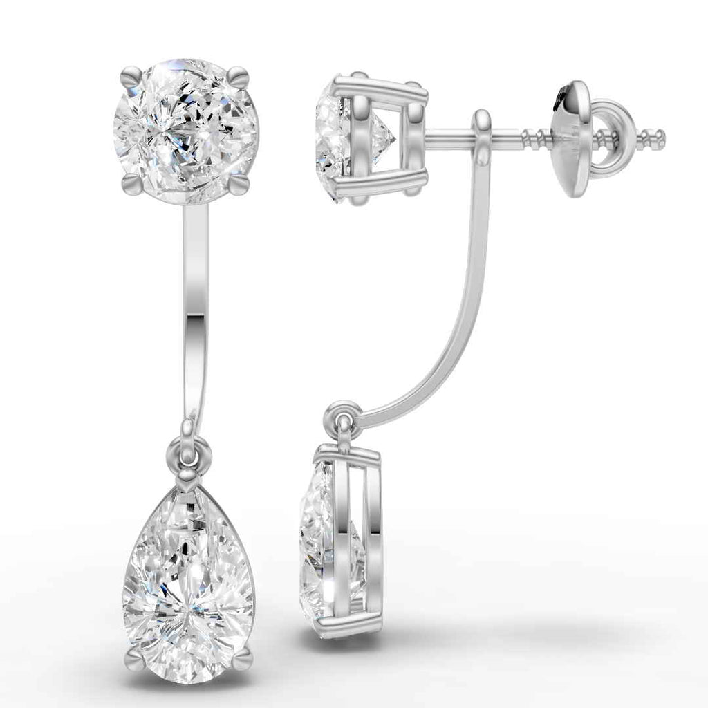 Round & Pear Drop Earring (1 Pair)