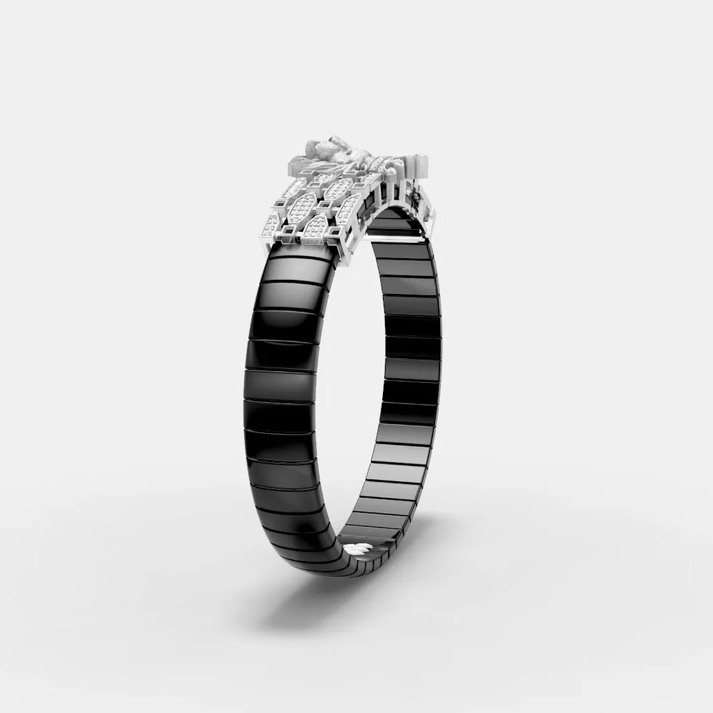 Lion Head Crown Zigzag Bracelet